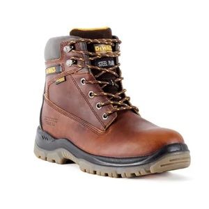 DeWalt Titanium Waterproof Work Boots - Steel Toe - Brown